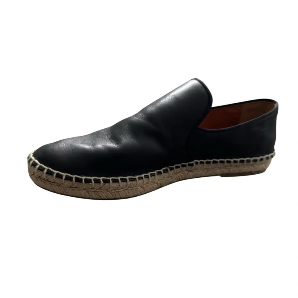 Aquatalia Black Espadrille Flats Loafers size 7 minimalist contemporary
